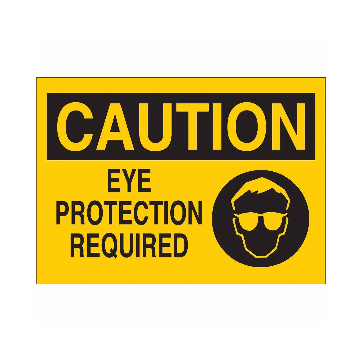 CAUTION Eye Protection Required Sign 02