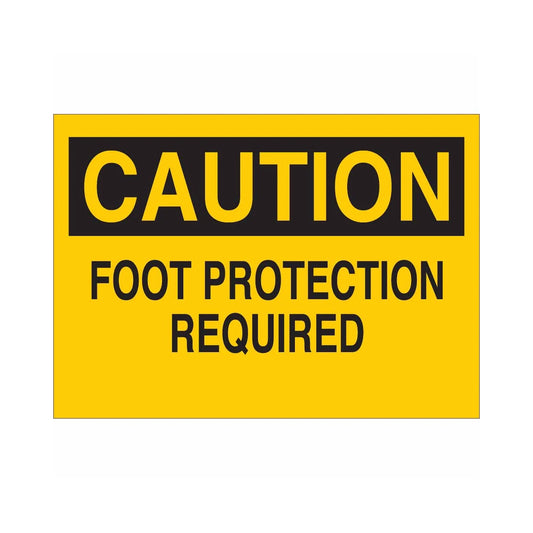 CAUTION Foot Protection Required Sign