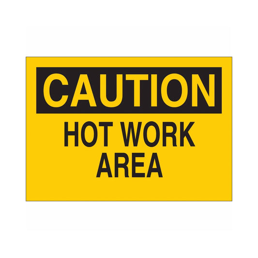CAUTION Hot Work Area Sign