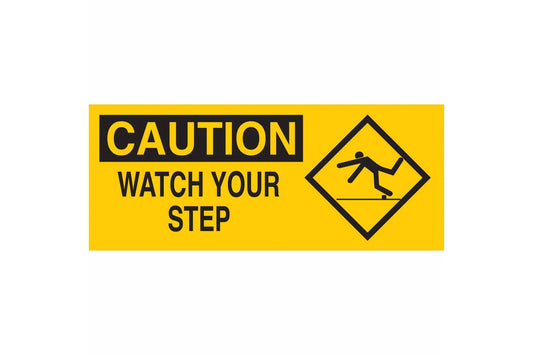 CAUTION Watch Your Step Sign 01