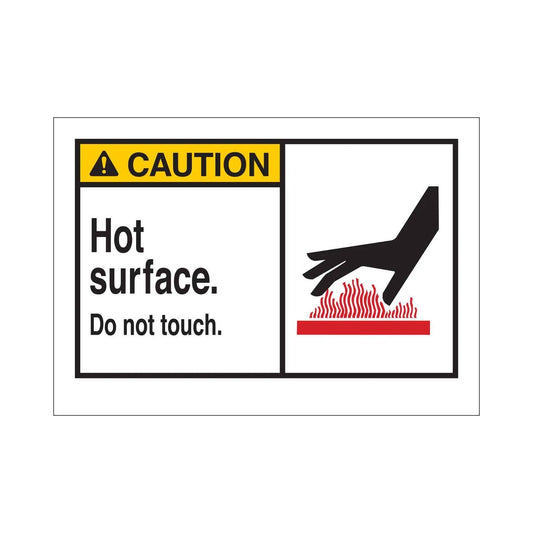 Caution Hot Surface Do Not Touch. Sign