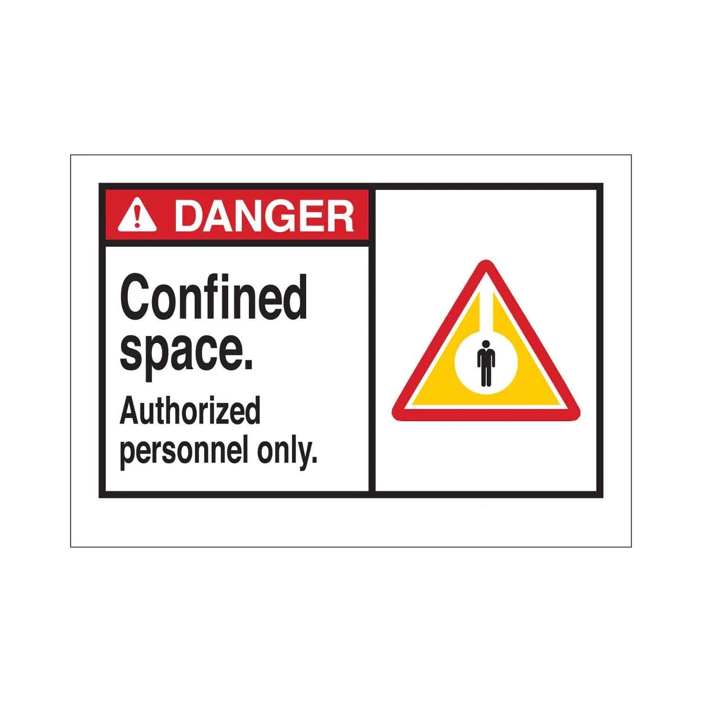 DANGER Confined Space. Authorized Personnel Only. Sign