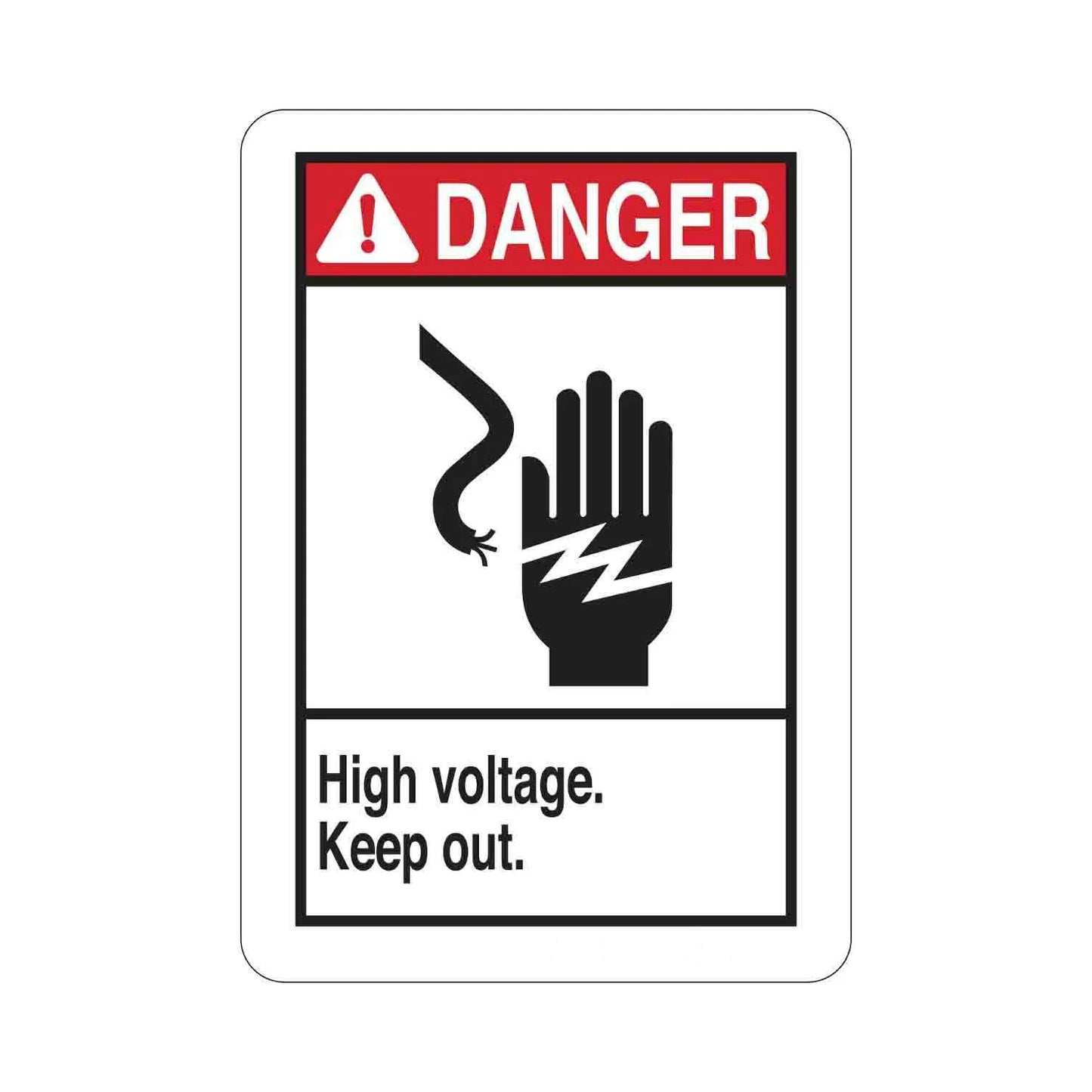 DANGER High Voltage. Keep Out. Sign