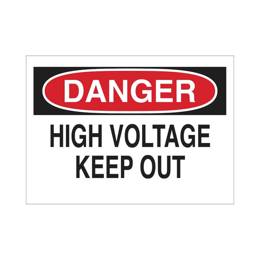 DANGER High Voltage Keep Out Sign 01