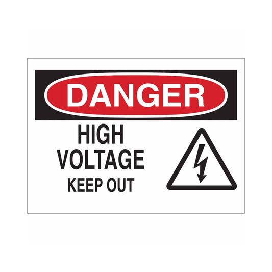 DANGER High Voltage Keep Out Sign