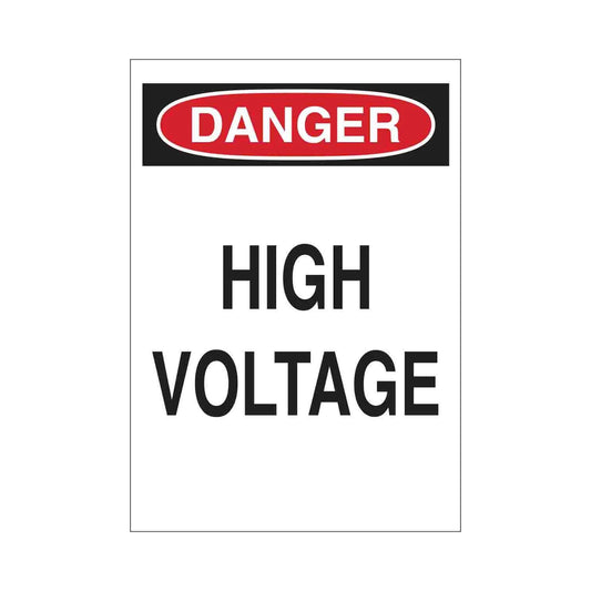 DANGER High Voltage Sign-