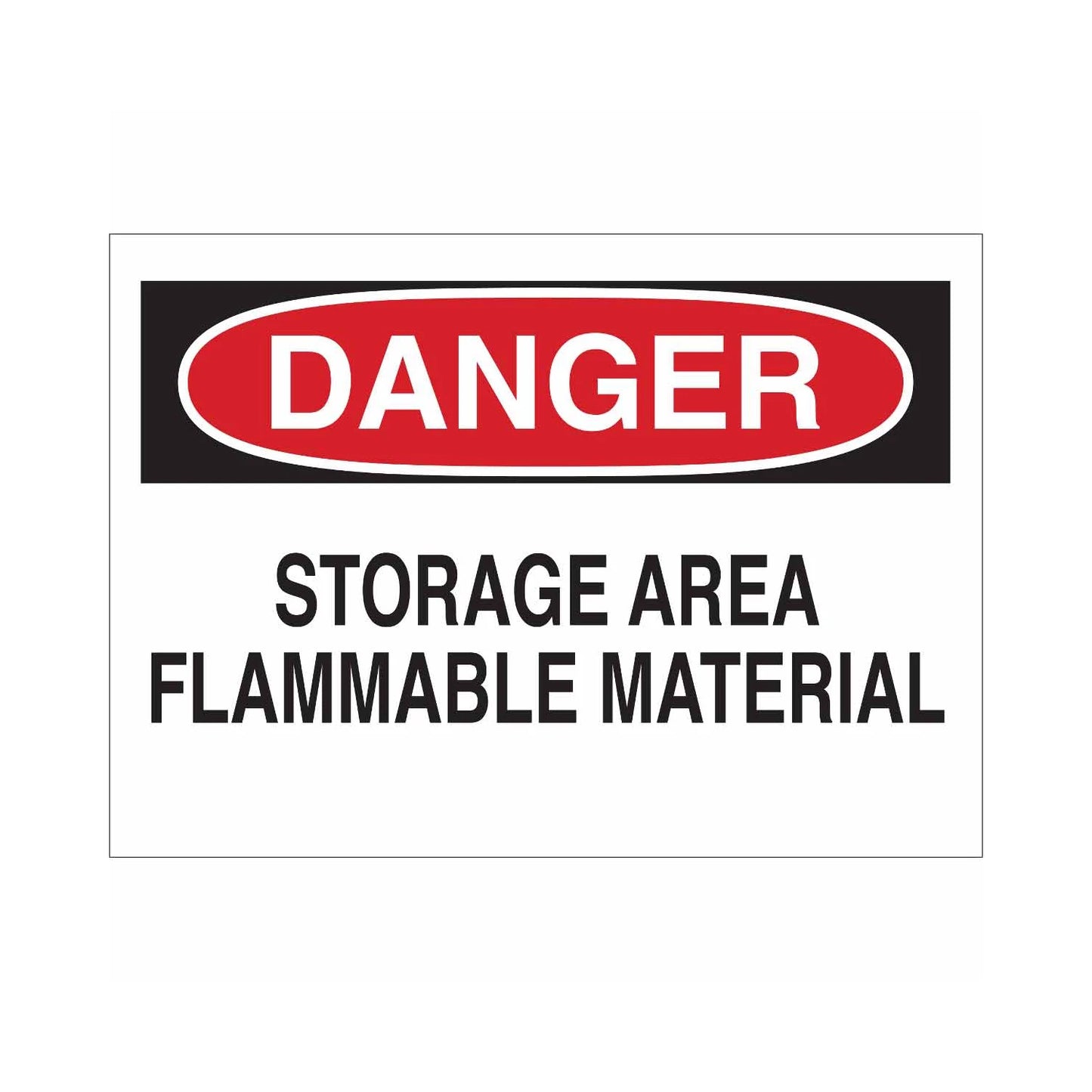 DANGER Storage Area Flammable Material Sign