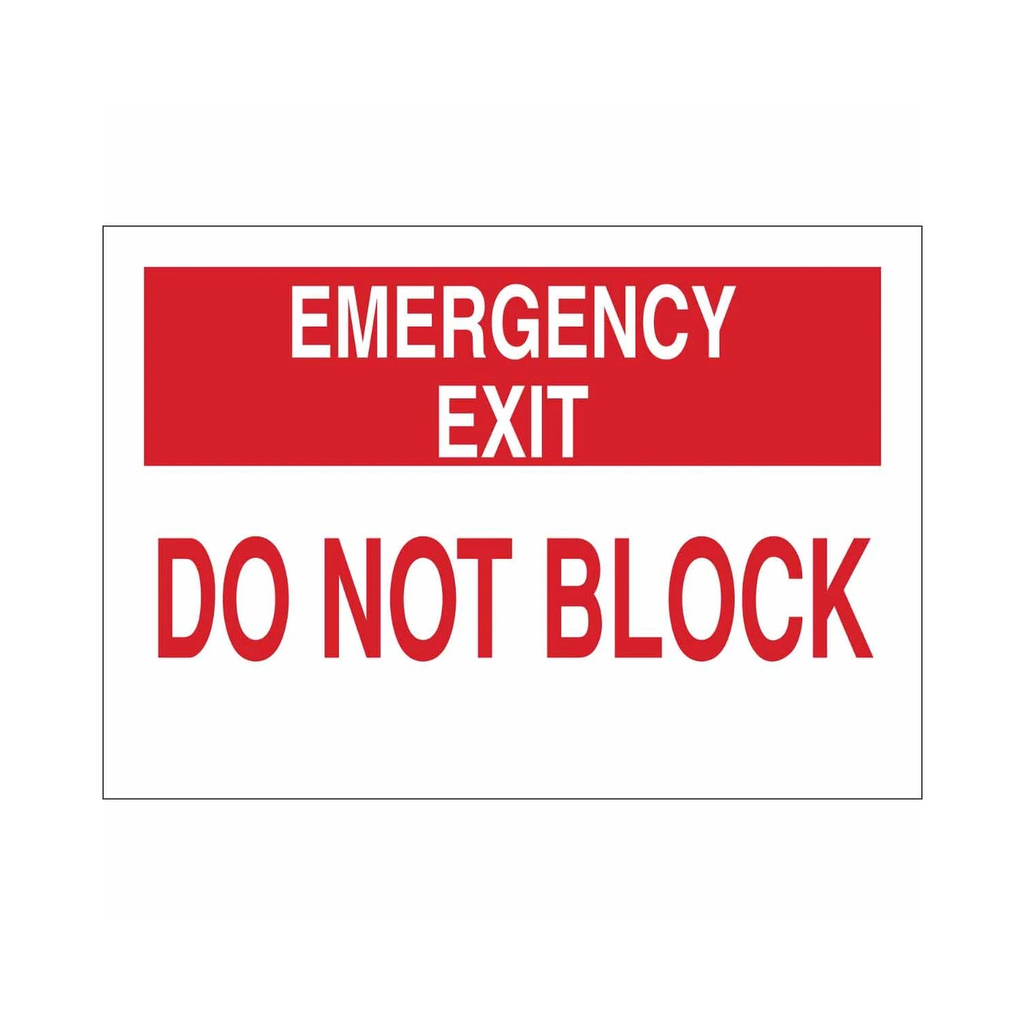EMERGENCY EXIT Do Not Block Sign