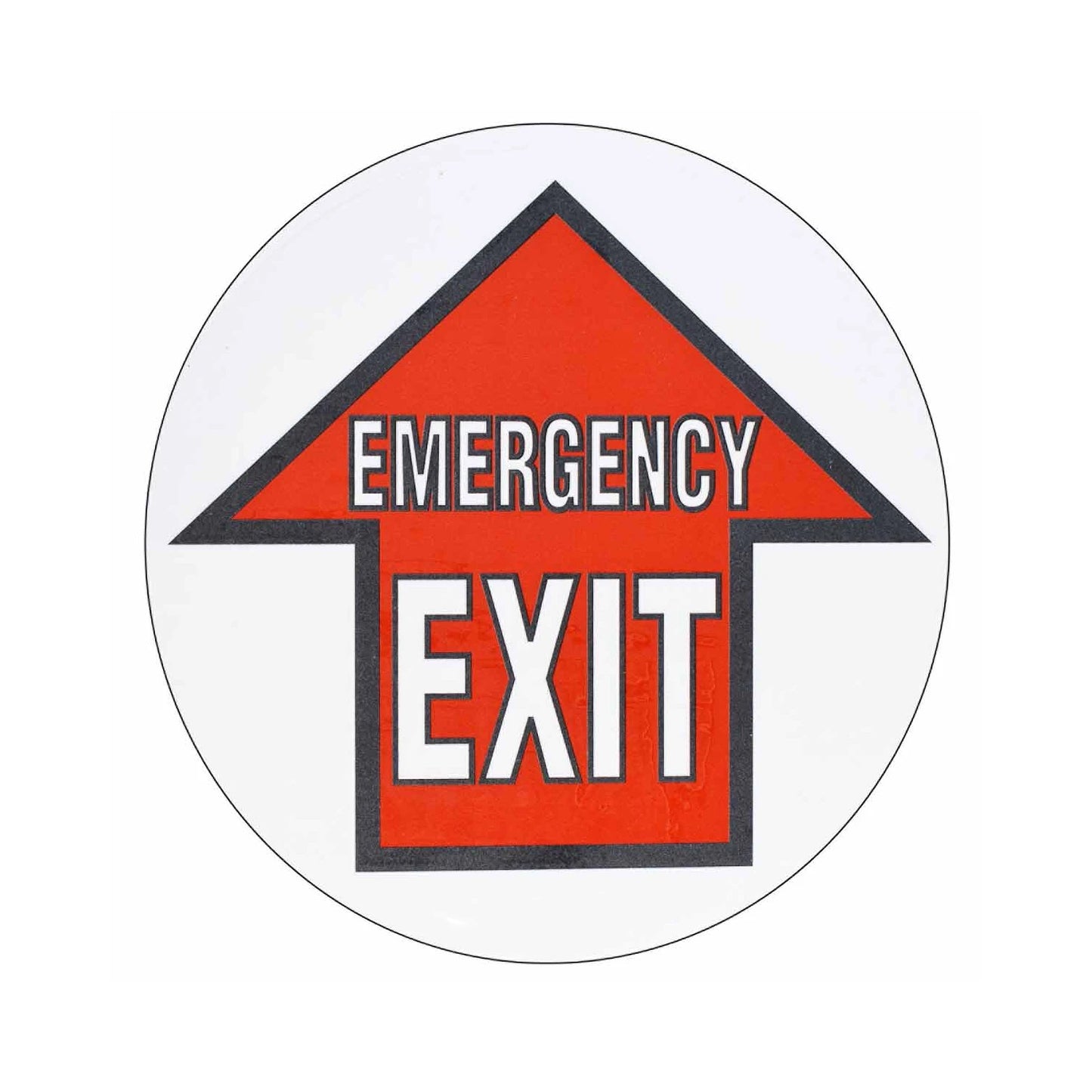 EMERGENCY EXIT Up Arrow ToughStripe Floor Sign