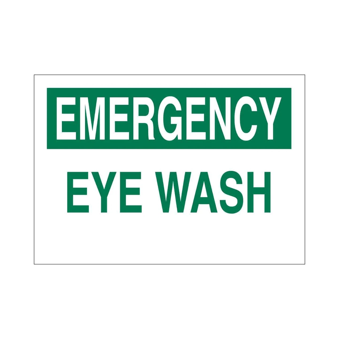 EMERGENCY Eye Wash Sign