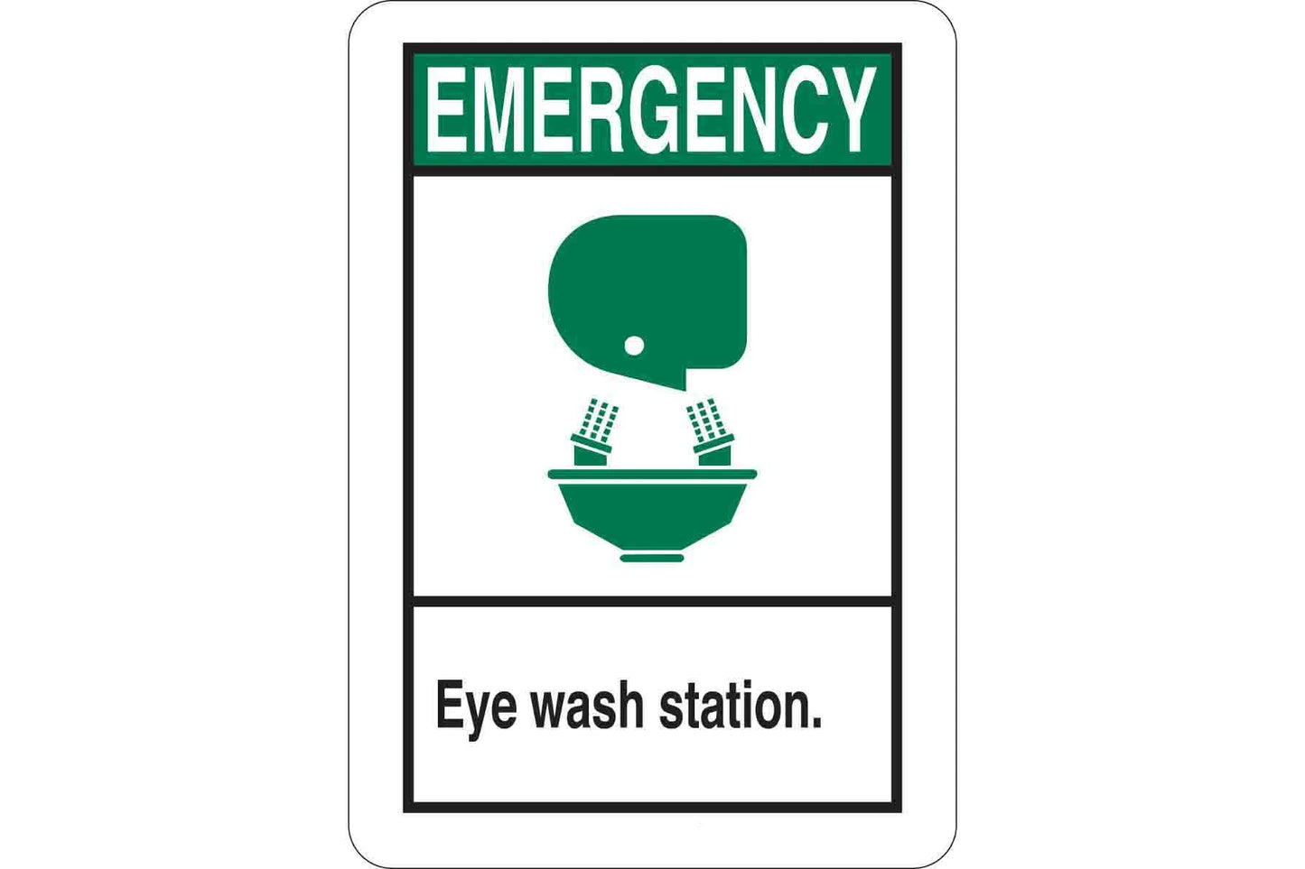 EMERGENCY Eye Wash Station. Sign