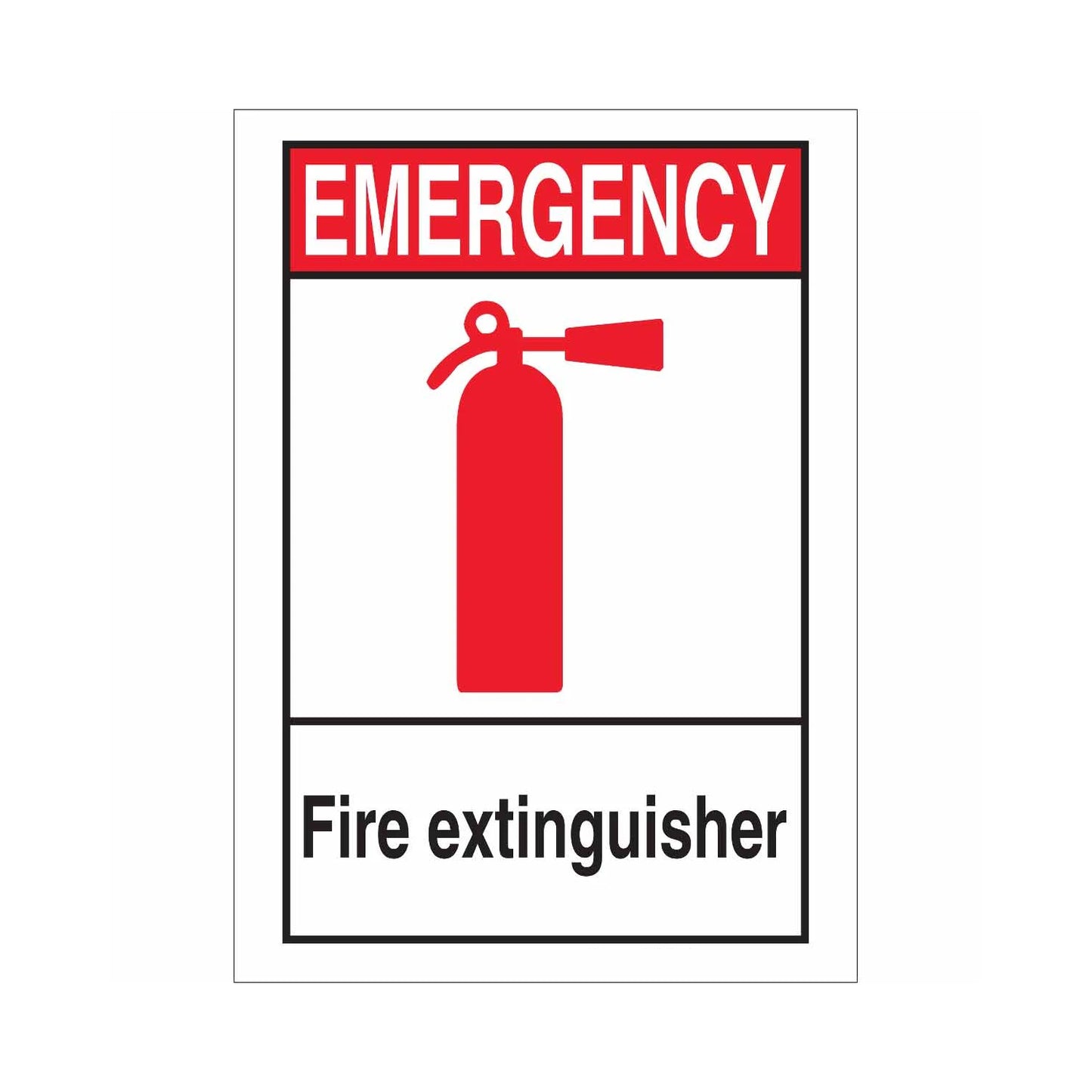 EMERGENCY Fire Extinguisher Sign