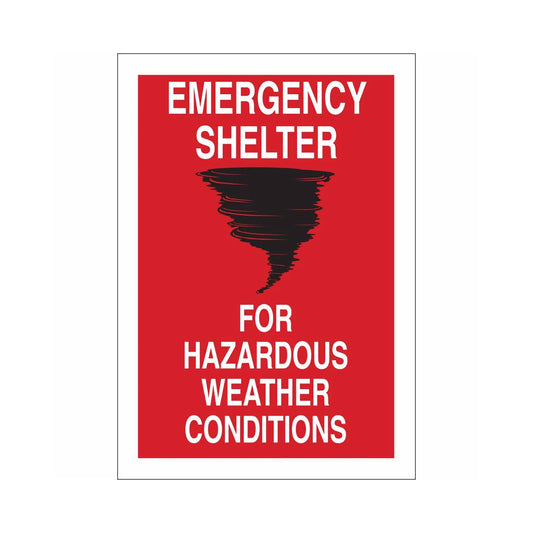 Emergency Shelter For Hazardous Weather Conditions Sign