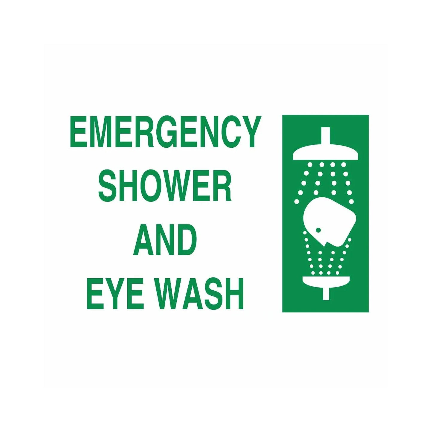 Emergency Shower & Eye Wash Emergency Shower And Eye Wash Sign