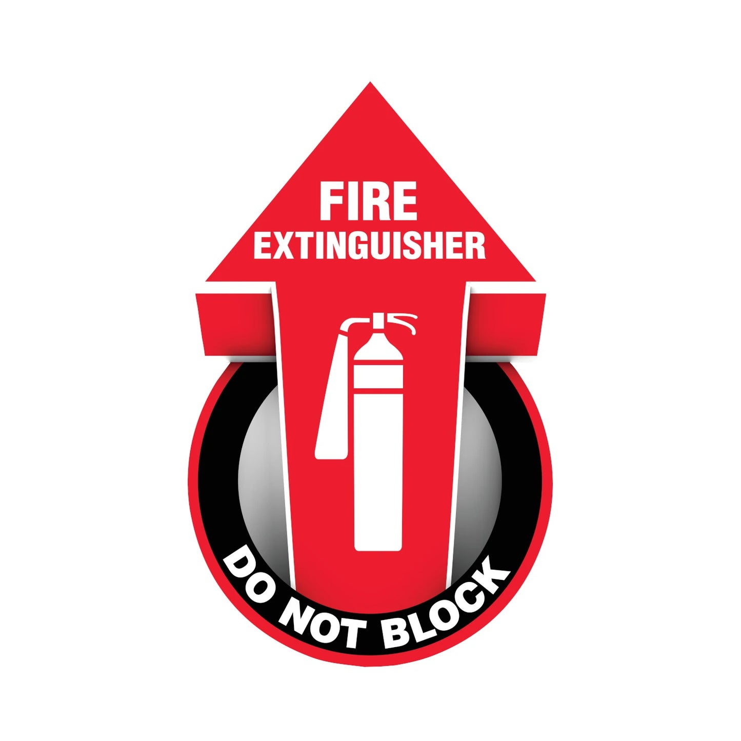 Fire Extinguisher Do Not Block 3D Floor Sign