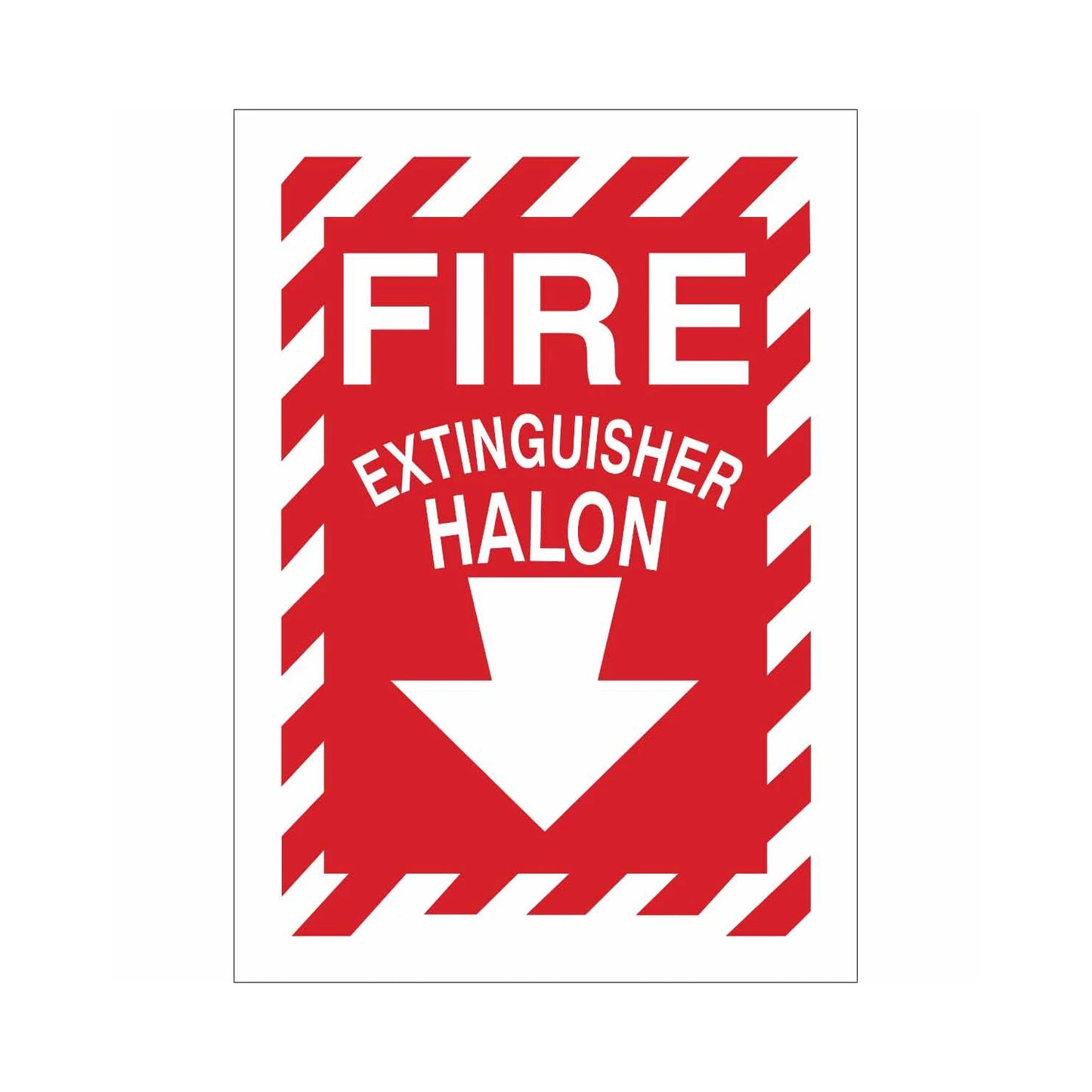 Fire Extinguisher Halon Sign