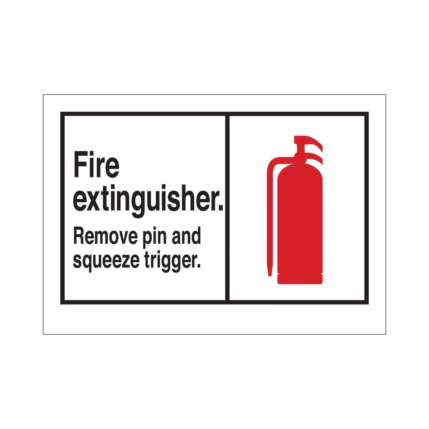 Fire Extinguisher Remove Pin and Squeeze Trigger Labels 01