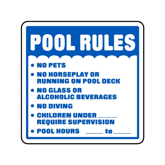 Pool Rules Sign01