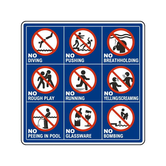 Pool Rules Symbols Sign