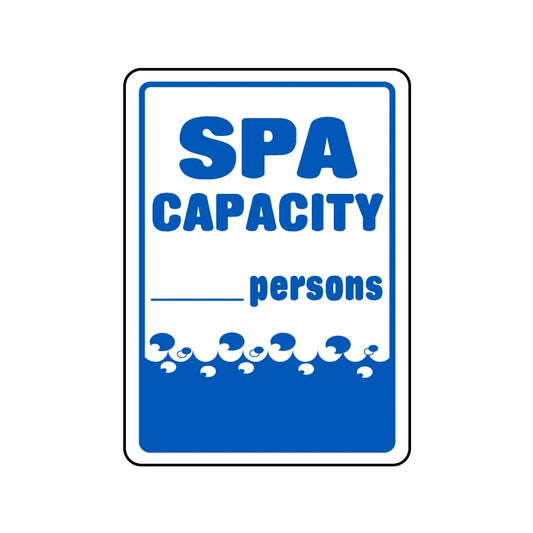Spa Capacity Sign