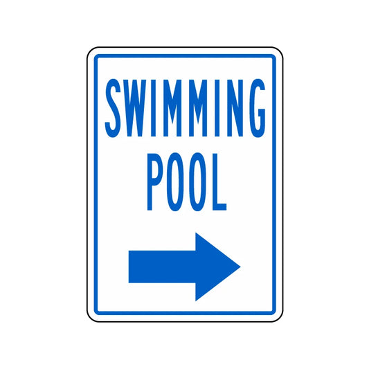 Swimming Pool Right Arrow Sign