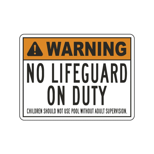 Warning No Lifeguard On Duty Sign03